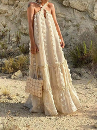 Load image into Gallery viewer, Effortless Chic: Sleeveless Halter Maxi Summer Dress