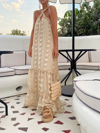 Load image into Gallery viewer, Effortless Chic: Sleeveless Halter Maxi Summer Dress