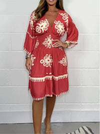 Load image into Gallery viewer, Elegant V-Neck Midi Dress – Effortless Grace for Every Occasion