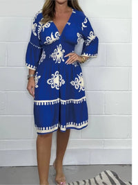 Load image into Gallery viewer, Elegant V-Neck Midi Dress – Effortless Grace for Every Occasion